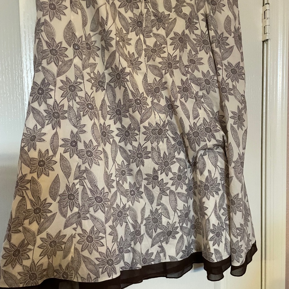 Style &Co lined flared floral skirt